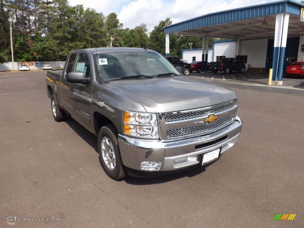 2012 Silverado 1500 LT Extended Cab - Graystone Metallic / Light Titanium/Dark Titanium photo #7