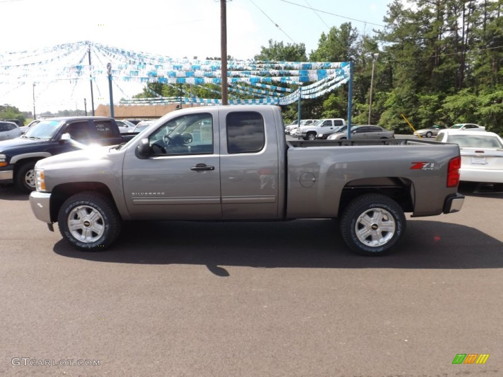 2012 Silverado 1500 LT Extended Cab 4x4 - Graystone Metallic / Ebony photo #2