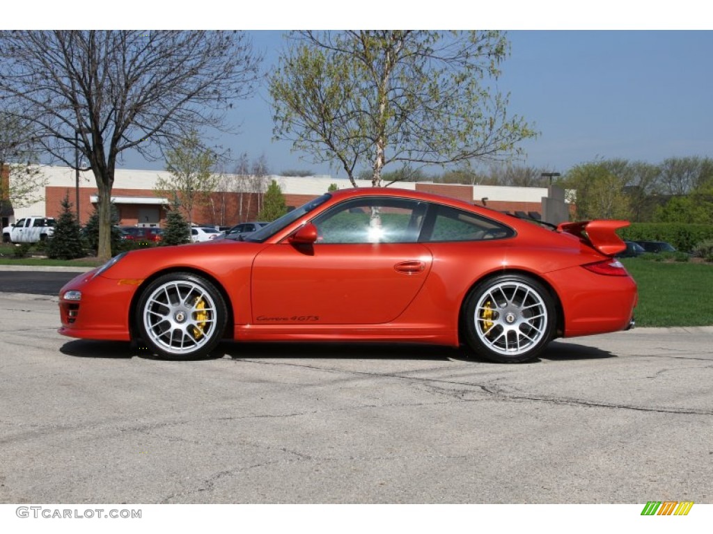 Paint to Sample Orange Metallic 2012 Porsche 911 Carrera 4 GTS Coupe Exterior Photo #64598928