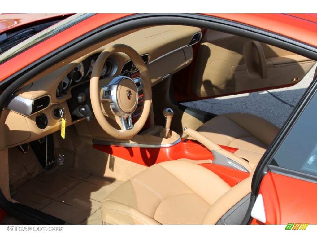 2012 911 Carrera 4 GTS Coupe - Paint to Sample Orange Metallic / Sand Beige photo #13