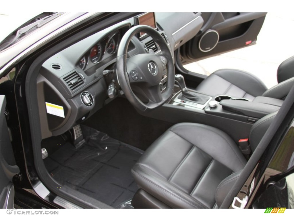 Black Interior 2010 Mercedes-Benz C 63 AMG Photo #64599693