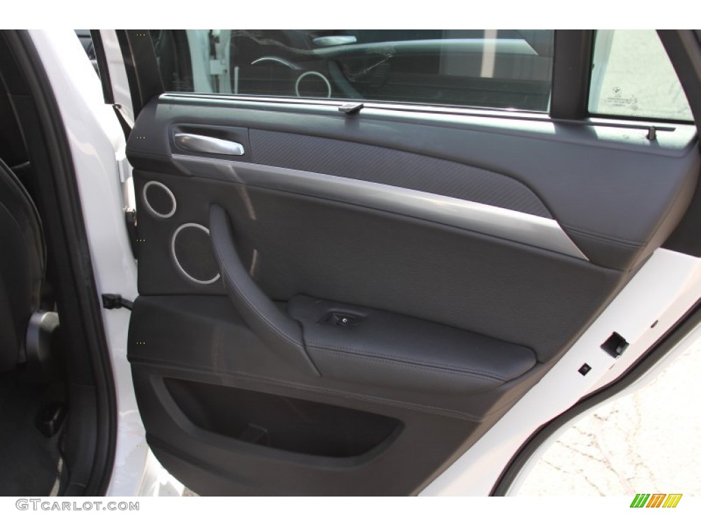 2011 BMW X6 M M xDrive Black Merino Leather Door Panel Photo #64600845