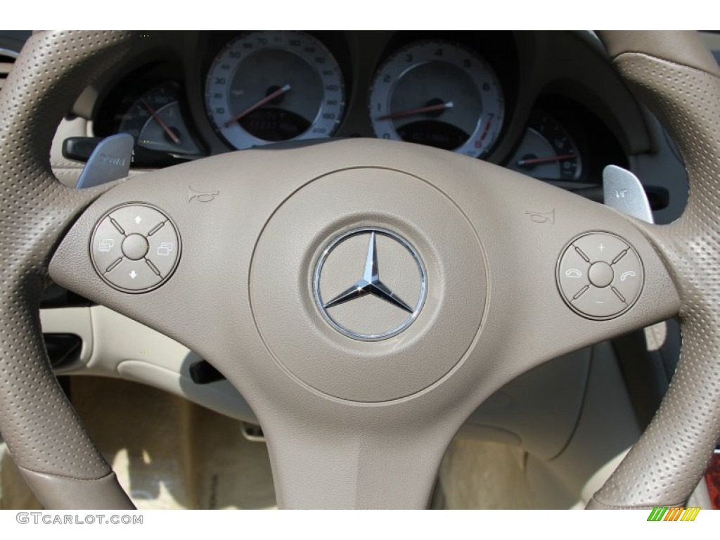 2011 Mercedes-Benz SL 63 AMG Roadster Stone Steering Wheel Photo #64601928