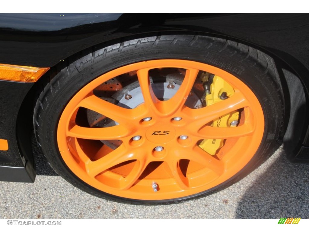 2008 911 GT3 RS - Black/Orange / Black photo #9