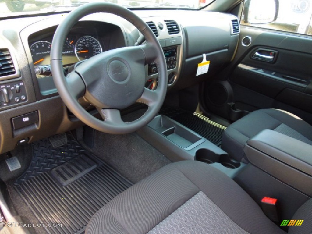 Ebony Interior 2012 Chevrolet Colorado LT Extended Cab Photo #64602974