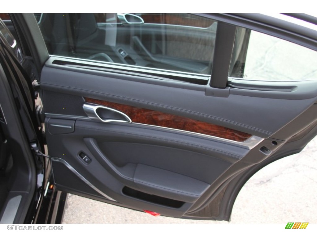 2012 Porsche Panamera Turbo S Black Door Panel Photo #64603581