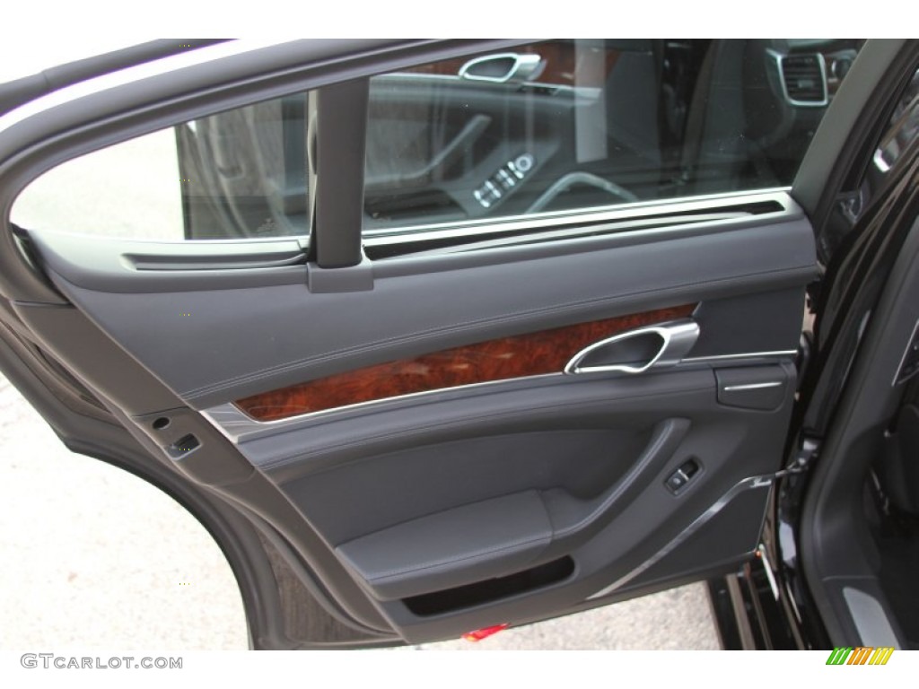 2012 Porsche Panamera Turbo S Black Door Panel Photo #64603593