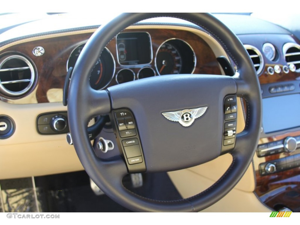 2007 Bentley Continental GT Standard Continental GT Model Saddle Steering Wheel Photo #64603971