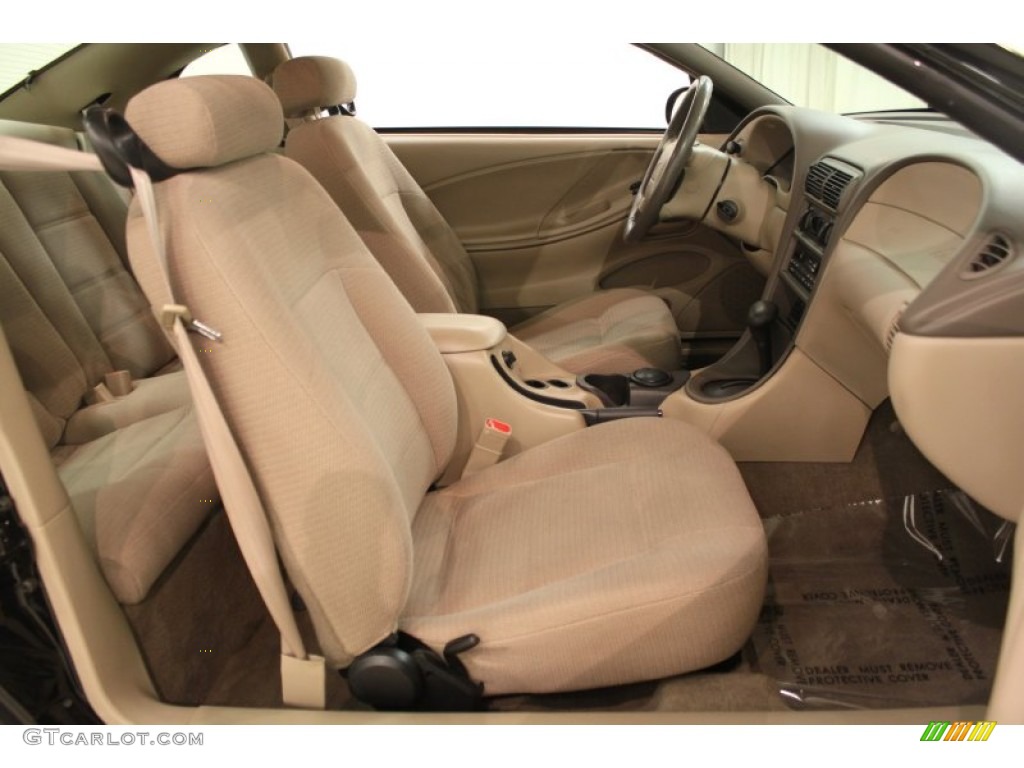 Medium Parchment Interior 2000 Ford Mustang V6 Coupe Photo #64604463