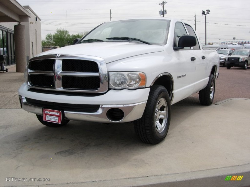 2004 Ram 1500 SLT Quad Cab 4x4 - Bright White / Dark Slate Gray photo #8