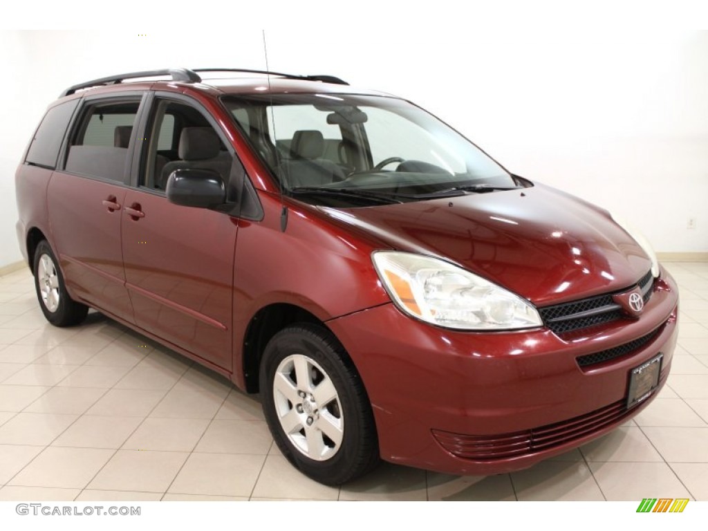 2004 Sienna LE - Salsa Red Pearl / Stone Gray photo #1