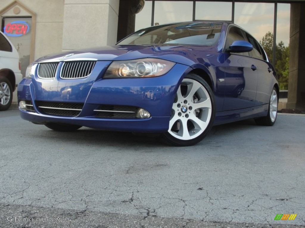 2007 3 Series 335i Sedan - Montego Blue Metallic / Terra/Black Dakota Leather photo #3