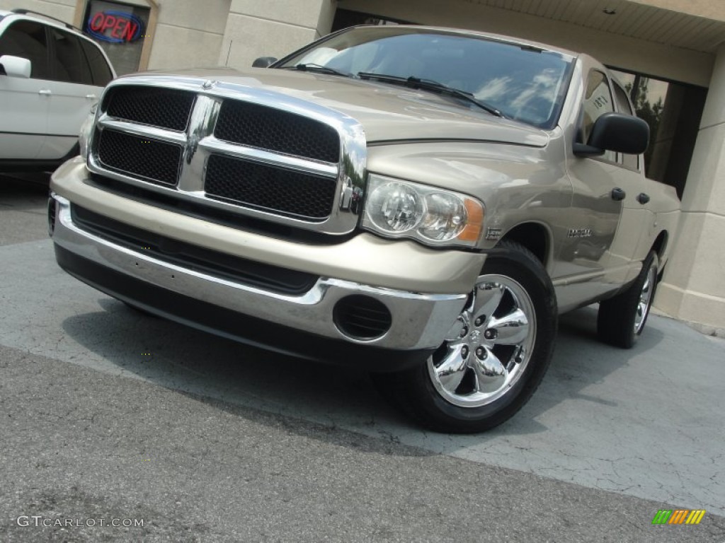 2004 Ram 1500 SLT Quad Cab - Light Almond Pearl / Dark Slate Gray photo #2