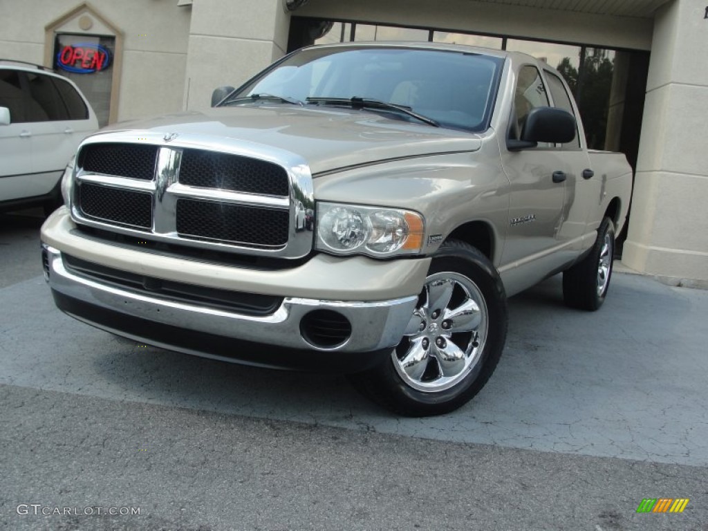 2004 Ram 1500 SLT Quad Cab - Light Almond Pearl / Dark Slate Gray photo #3