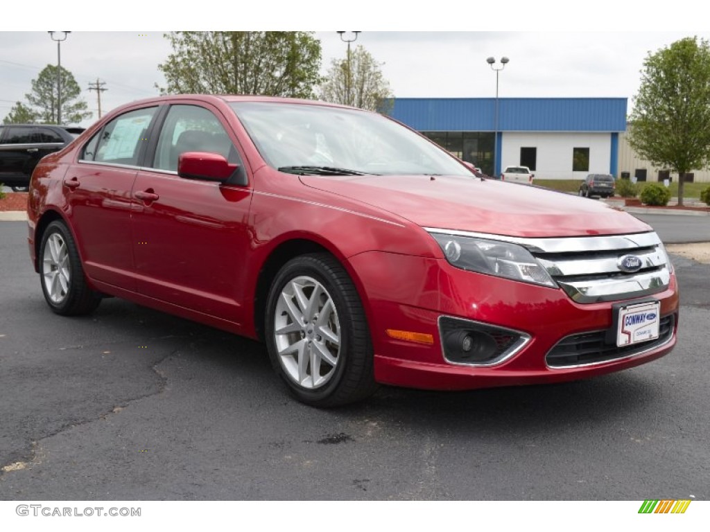 2011 Fusion SEL - Red Candy Metallic / Medium Light Stone photo #4