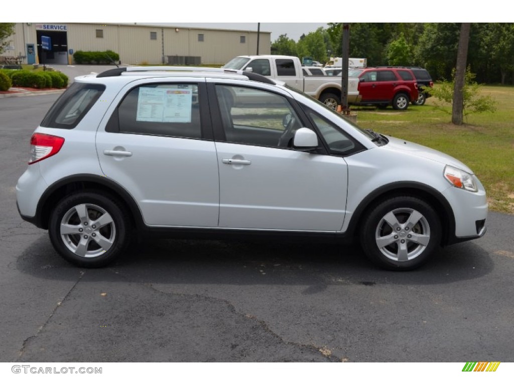 White Water Metallic 2010 Suzuki SX4 Crossover Touring AWD Exterior Photo #64607166
