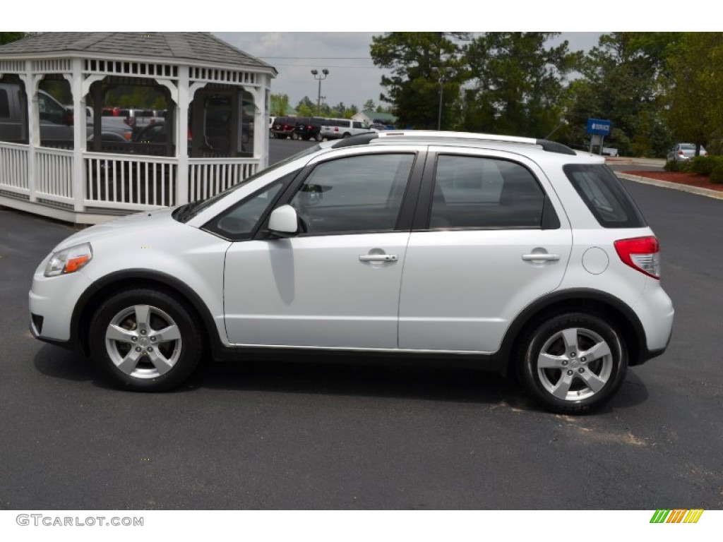 White Water Metallic 2010 Suzuki SX4 Crossover Touring AWD Exterior Photo #64607190