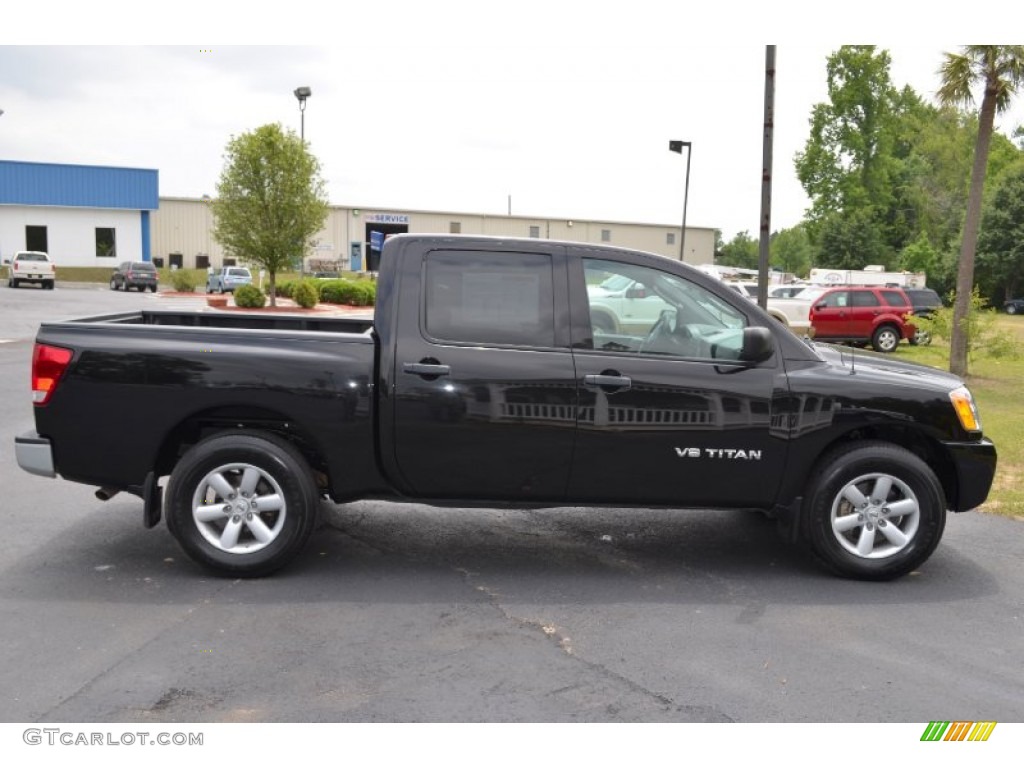 Galaxy Black 2010 Nissan Titan XE Crew Cab Exterior Photo #64608633