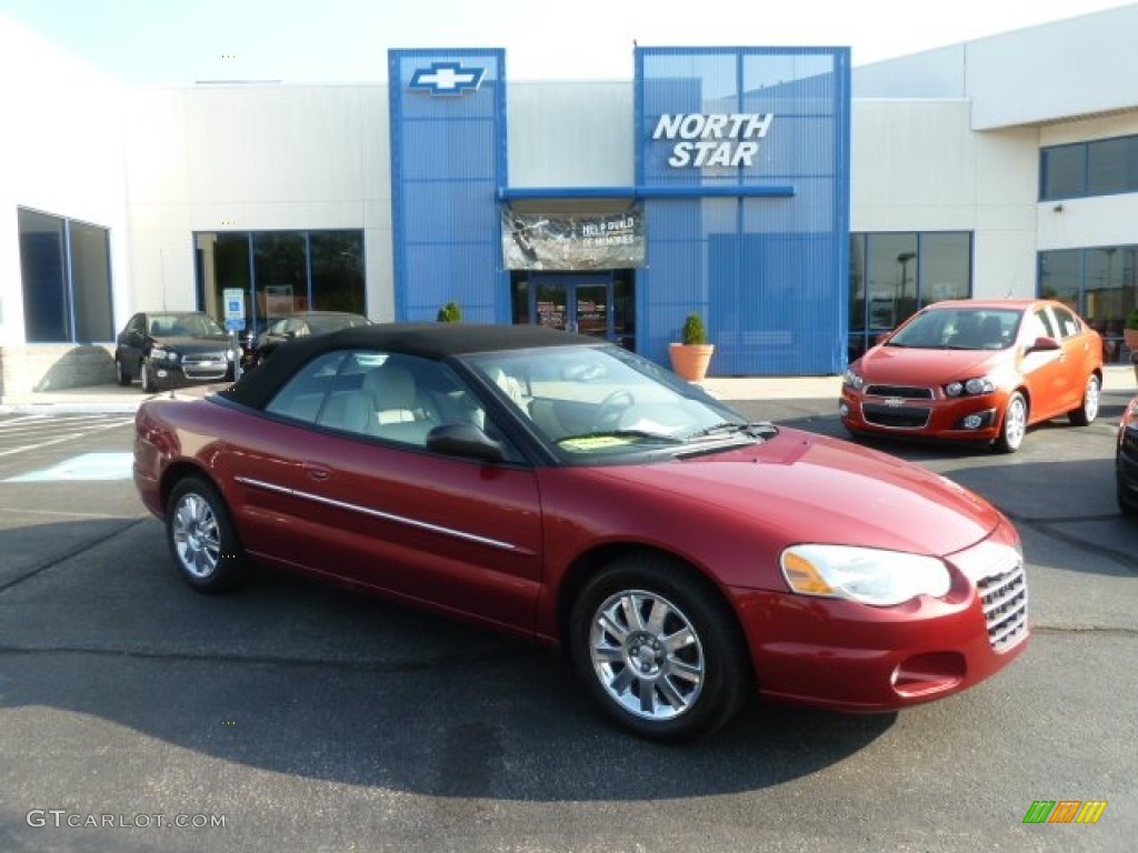 2004 Sebring Limited Convertible - Deep Lava Red Metallic / Dark Taupe/Medium Taupe photo #1