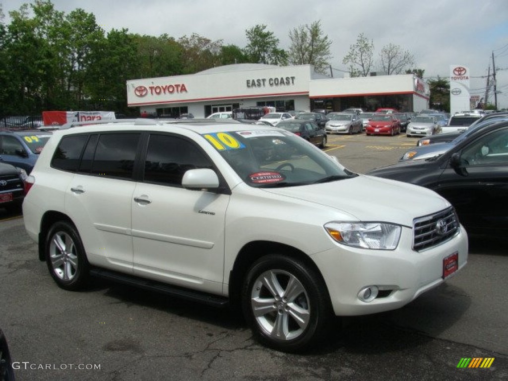 2010 Highlander Limited 4WD - Blizzard White Pearl / Ash photo #1
