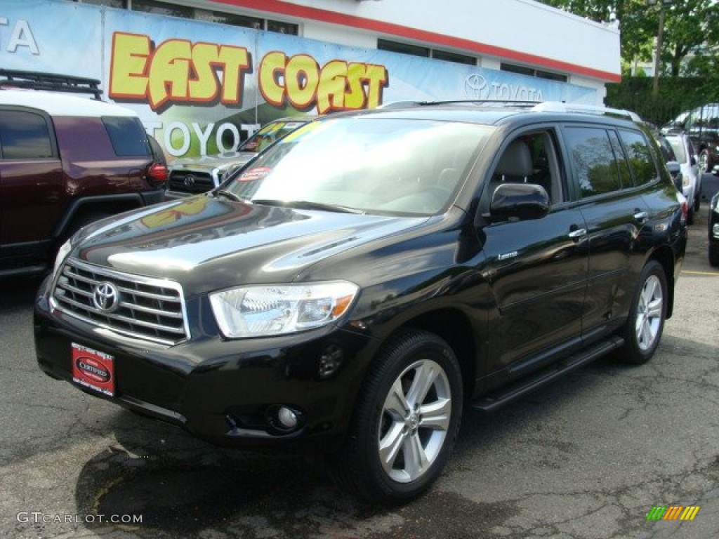 2009 Highlander Limited 4WD - Black / Ash photo #3