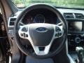 Charcoal Black 2013 Ford Explorer Limited Steering Wheel