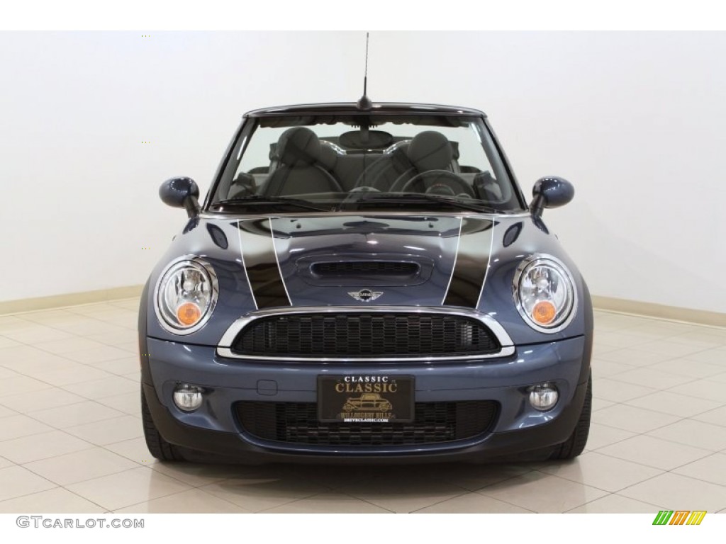 2009 Cooper S Convertible - Horizon Blue / Black/Grey photo #2