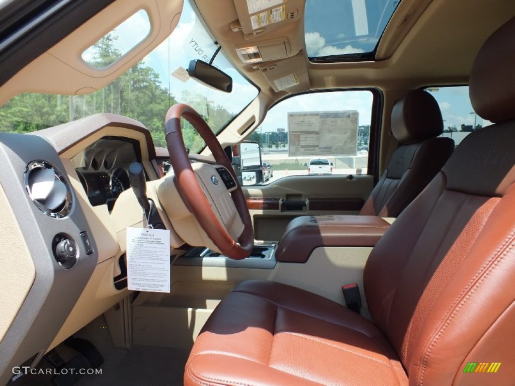 2012 F250 Super Duty King Ranch Crew Cab 4x4 - Autumn Red Metallic / Chaparral Leather photo #3