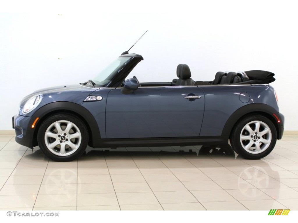 2009 Cooper S Convertible - Horizon Blue / Black/Grey photo #4