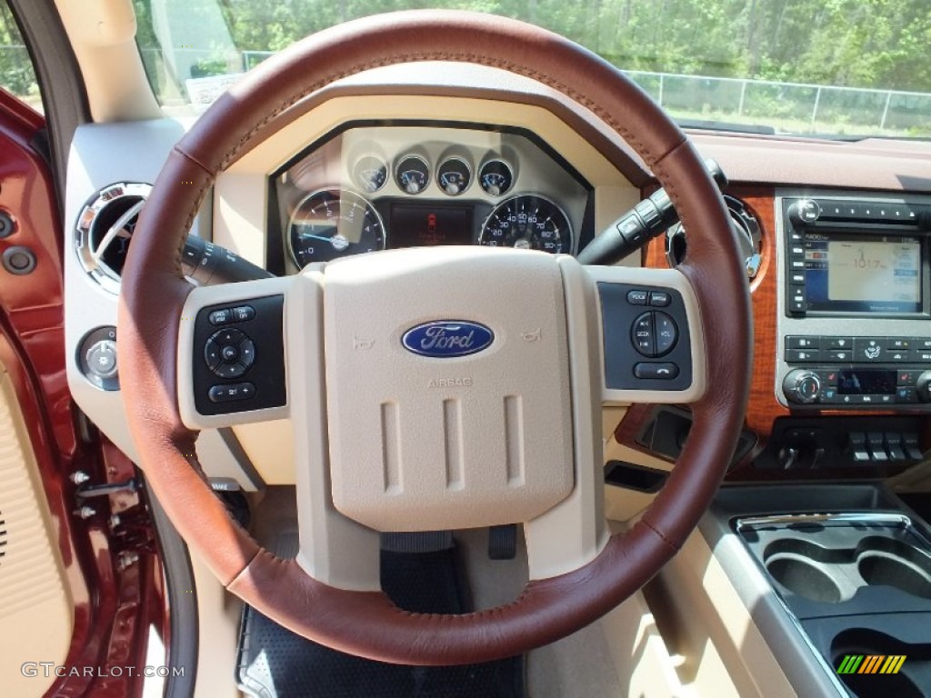 2012 F250 Super Duty King Ranch Crew Cab 4x4 - Autumn Red Metallic / Chaparral Leather photo #14
