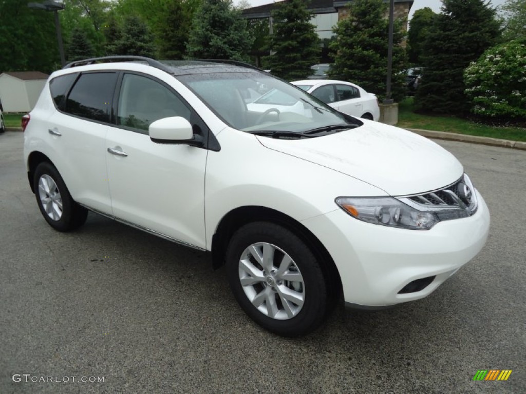 2012 Murano SV AWD - Pearl White / Beige photo #4