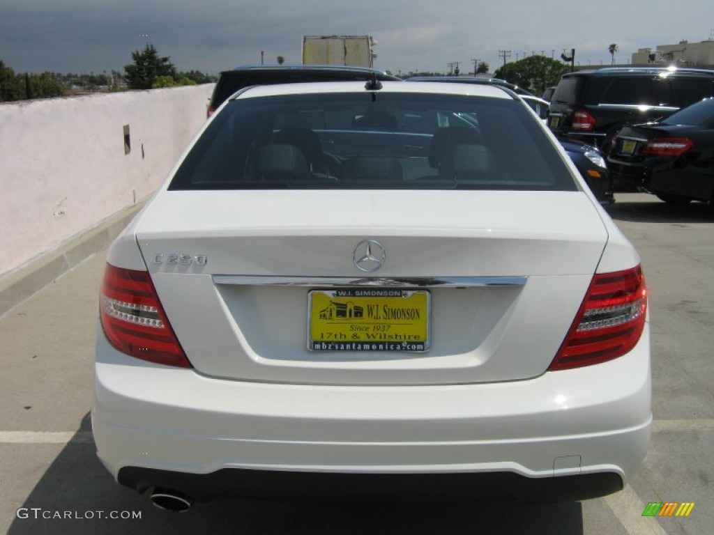 2012 C 250 Sport - Arctic White / Black photo #5