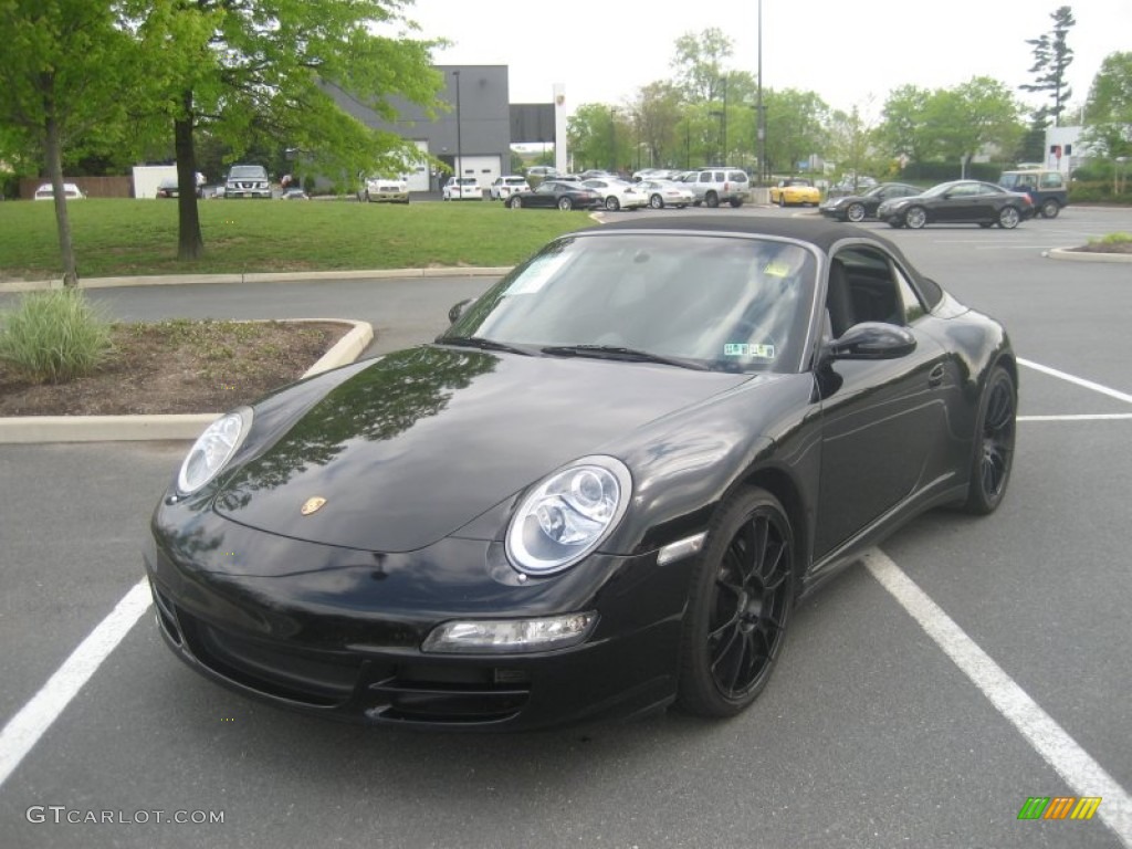 Black 2006 Porsche 911 Carrera 4 Cabriolet Exterior Photo #64616713