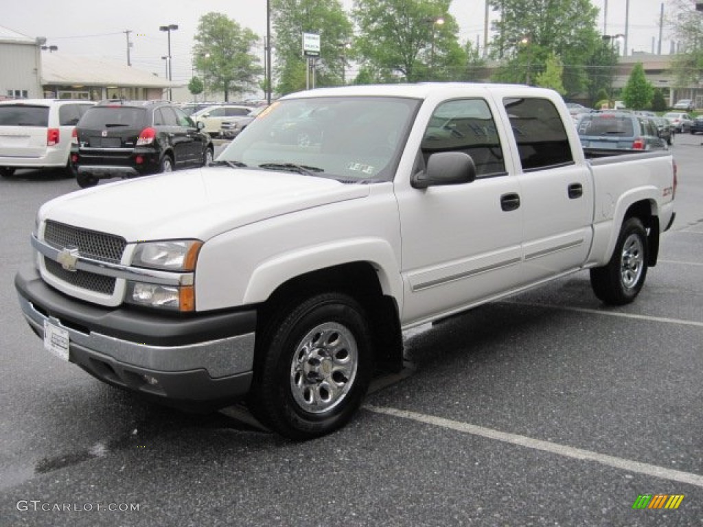 2005 Silverado 1500 LS Crew Cab 4x4 - Summit White / Dark Charcoal photo #3