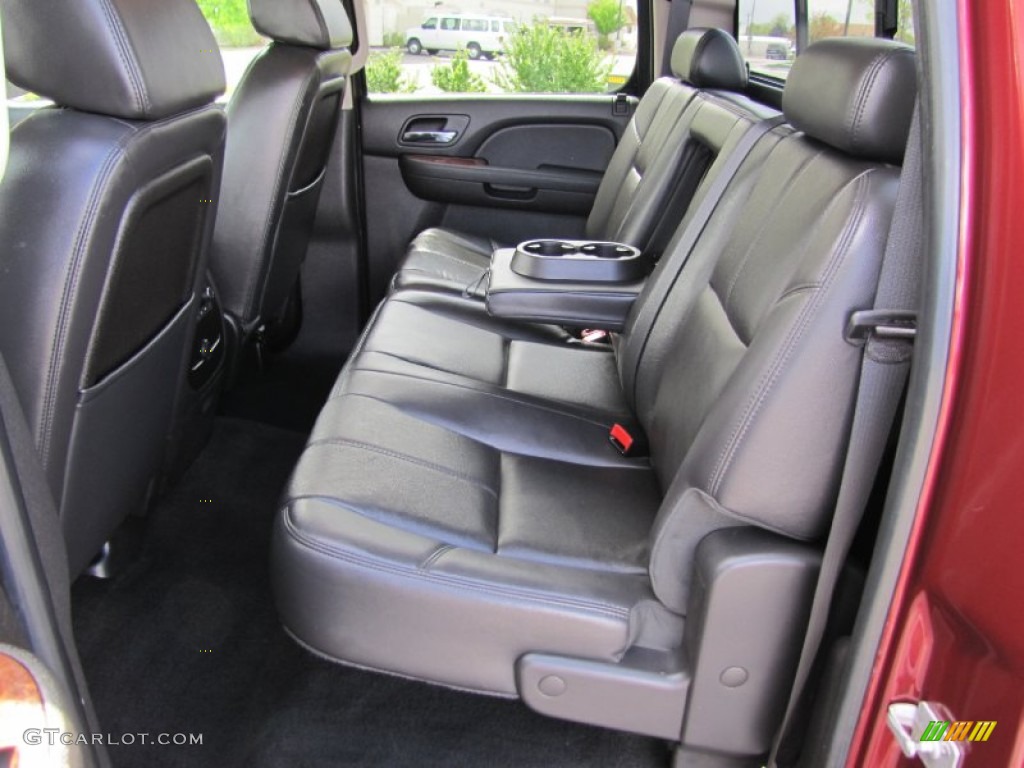 Ebony Interior 2008 Chevrolet Silverado 1500 LTZ Crew Cab 4x4 Photo #64617952