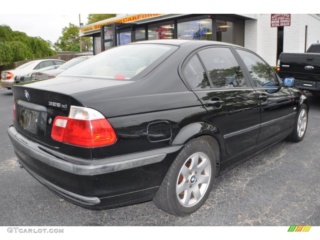 2001 3 Series 325xi Sedan - Black Sapphire Metallic / Sand photo #6