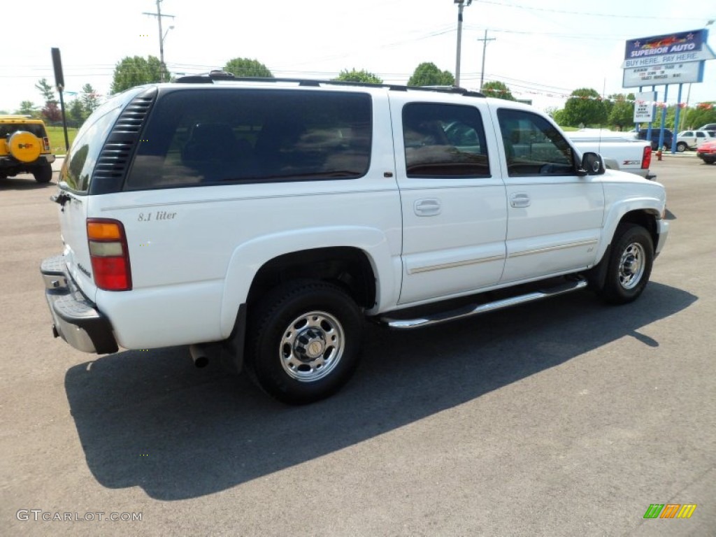 2001 Suburban 1500 LT 4x4 - Summit White / Tan photo #6