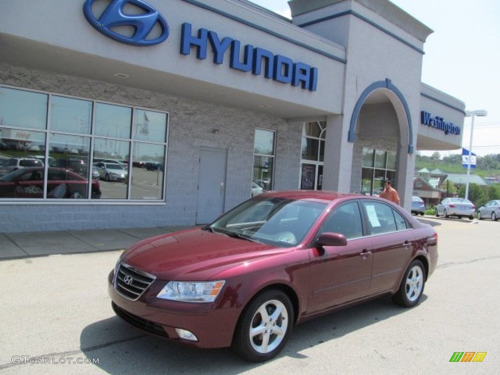 2010 Sonata SE - Dark Cherry Red / Cocoa photo #1