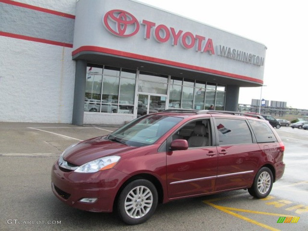 2008 Sienna Limited - Salsa Red Pearl / Fawn photo #1