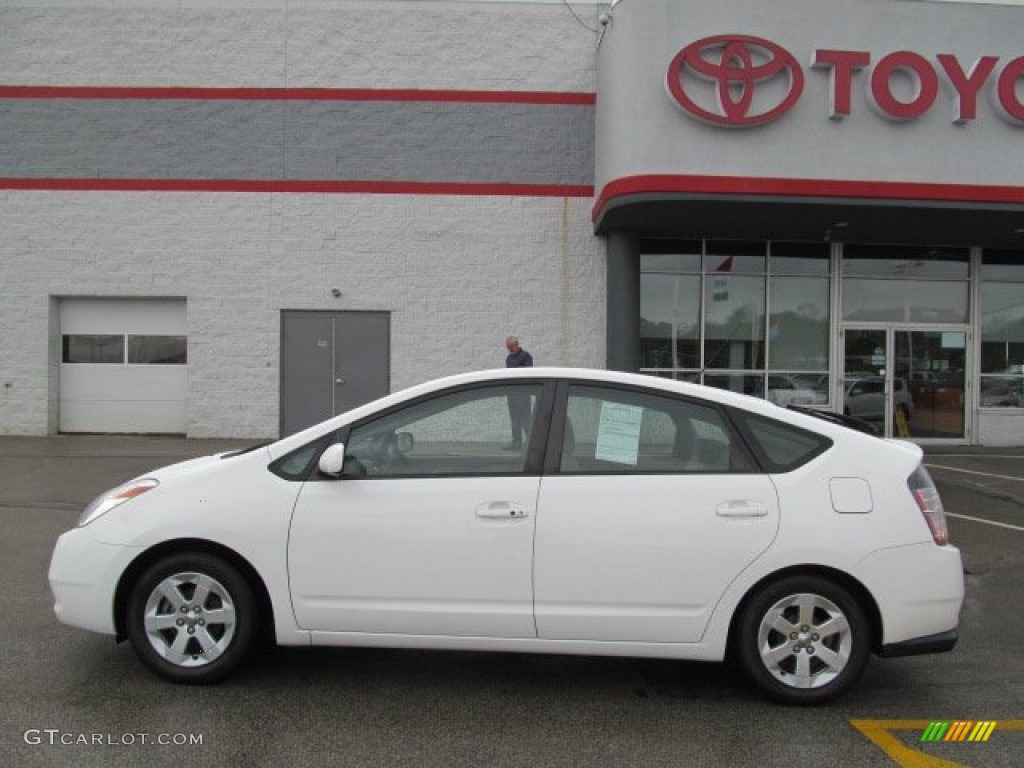 2005 Prius Hybrid - Super White / Gray/Burgundy photo #3