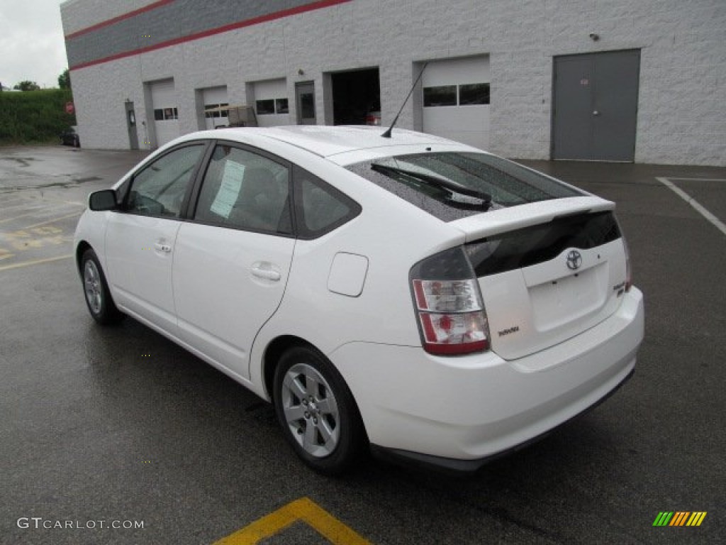 2005 Prius Hybrid - Super White / Gray/Burgundy photo #6