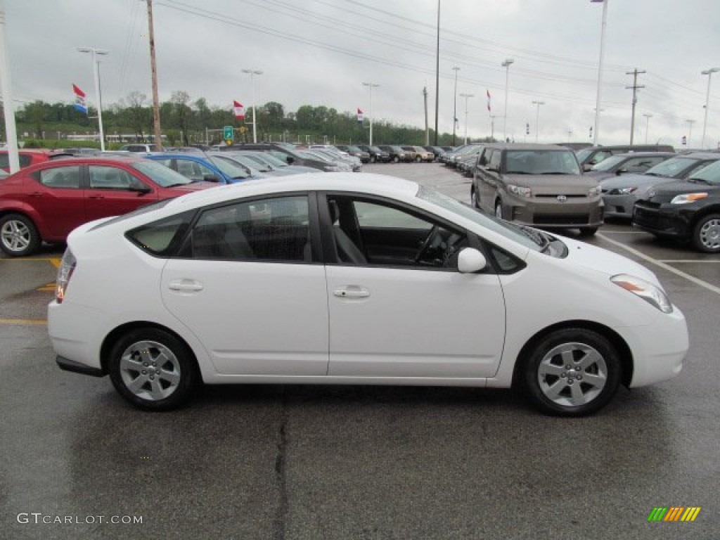 2005 Prius Hybrid - Super White / Gray/Burgundy photo #8