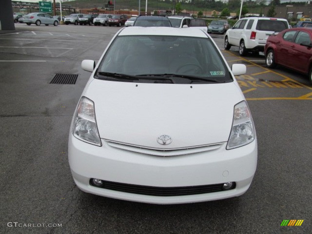 2005 Prius Hybrid - Super White / Gray/Burgundy photo #10