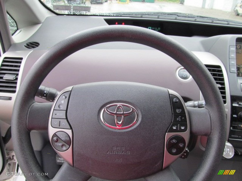 2005 Prius Hybrid - Super White / Gray/Burgundy photo #15