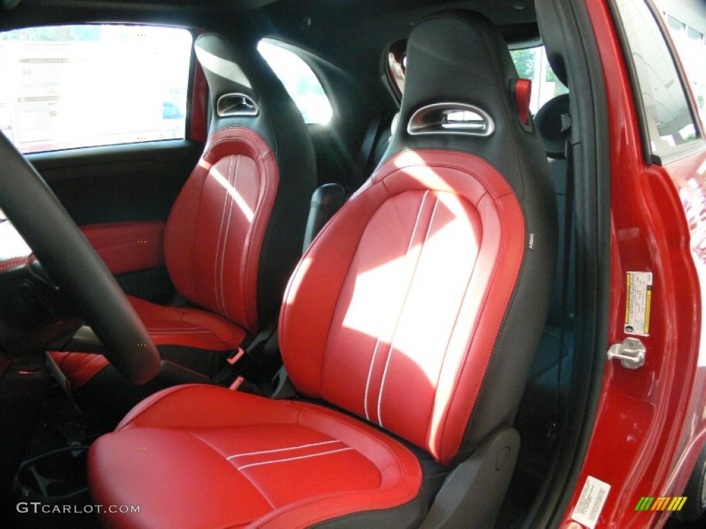 Abarth Rosso Leather Red Interior 2012 Fiat 500 Abarth