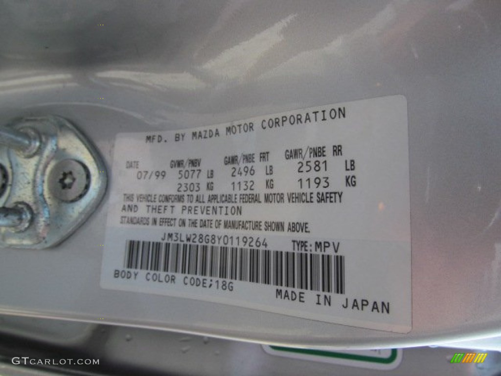 2000 MPV LX - Highlight Silver / Gray photo #19