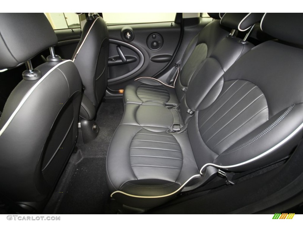 Carbon Black Lounge Leather Interior 2012 Mini Cooper S Countryman All4 AWD Photo #64623085