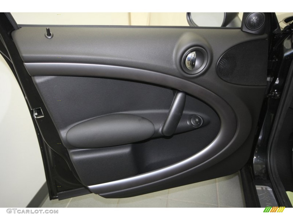 2012 Mini Cooper S Countryman All4 AWD Carbon Black Lounge Leather Door Panel Photo #64623093