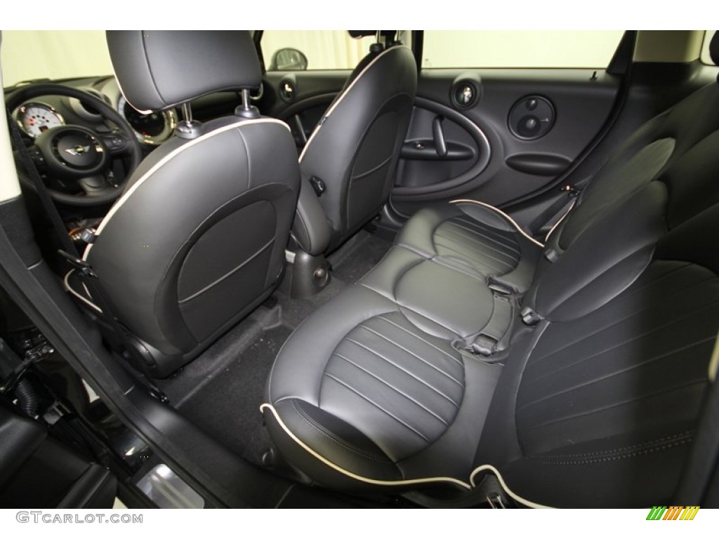 Carbon Black Lounge Leather Interior 2012 Mini Cooper S Countryman All4 AWD Photo #64623207