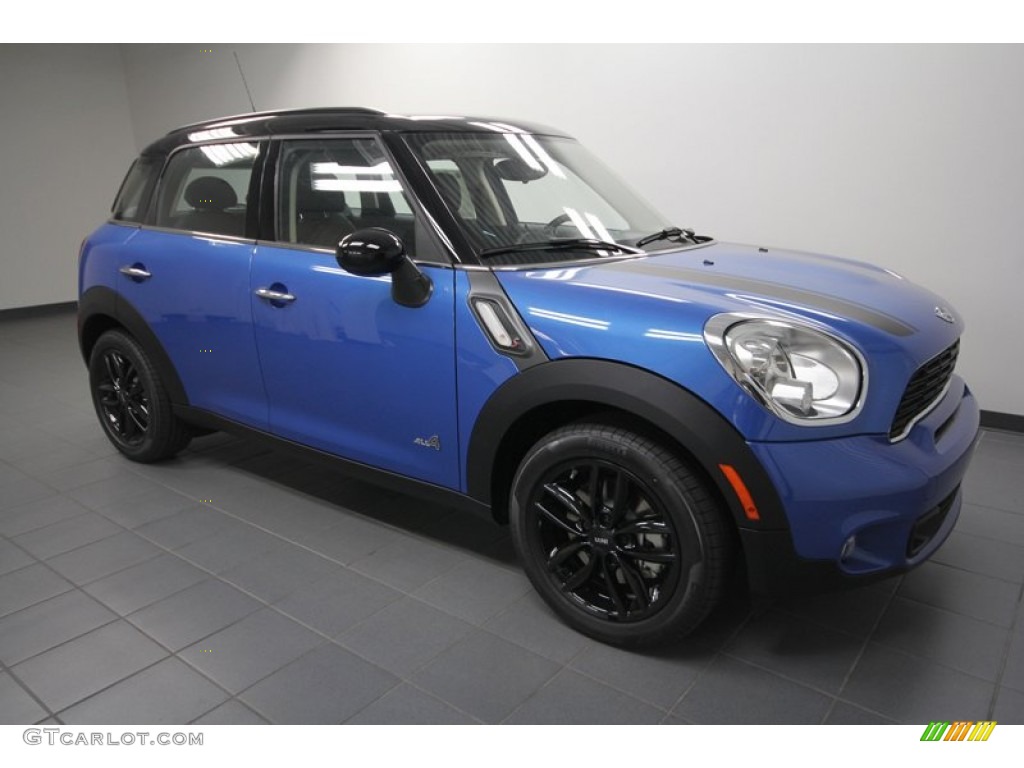 True Blue Metallic 2012 Mini Cooper S Countryman All4 AWD Exterior Photo #64623285